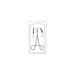 Econo Sterile Kelly H-Forceps, 5-1/2", Curved