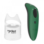 S760 Barcode Scanner, Green and White Dock