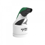 S740 Barcode Scanner, Green and White Dock