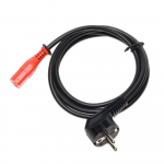 Mains Power Cable, Uni-Schuko/IEC C13 Orange Plug