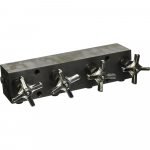 4-Port Manifold w/ Four Needle Valves, 3/8" NPTF