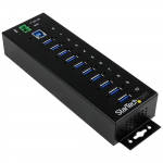 10-Port Metal Industrial USB-A Hub 5Gbps