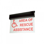 Deluxe Lighted Area of Rescue Sign, Battery