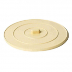 5" Flat Suction Sink Drain Stopper in White
