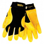 Cowhide/Spandex Full Finger Mechanics Gloves, Medium