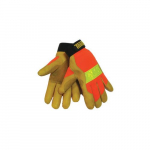 Large Mechanics Gloves with Elastic/Hook and Loop Cuff