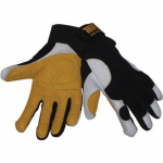 Anti Vibration Gloves Goatskin, L, Black/Gold