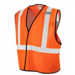 Economy Series Safety Vest, Hi-Vis, Orange, S/M