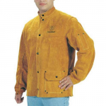 Premium Side Split Cowhide Leather Jacket, Brown, XL