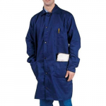 2XL Cotton Jacket w/ Snap Front Closure, Navy/Blue