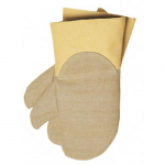 Double Wool Lined Heat Resistant Gloves, XL, Gold