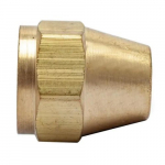 Brass SAE 45deg Short Nut, #10