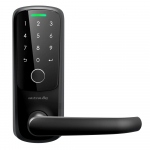 Black WiFi Smart Lever Lock with Fingerprint ID