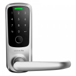 Silver Smart Lever Lock with Fingerprint ID