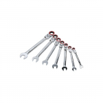 SAE Flex Combination Ratcheting Wrench Set, 7 Pieces, Inch