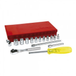 Socket Set with Universal Joint, SAE