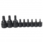 T10 to T50 Torx Tip Socket Set with 1/4" and 3/8" Drive