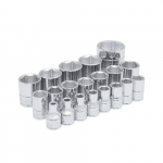 6-Point Socket Set on Rail And Clips, SAE