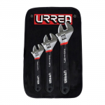 Adjustable Wrench with Rubber Grip Set of 3 Pieces
