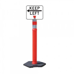 Sign, Non Reflective Keep Left with Arrow
