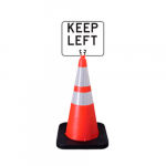 Cone Signs Sign, Clip-On, Non Reflective Keep Left