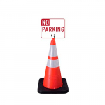 Cone Signs Sign, Non Reflective No Parking (Red)