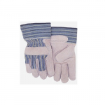 Glove Work Leather Palm Cuff Grey