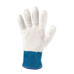 Glove Defender 10, Large, White Shell / Blue Cuff