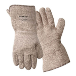 Gauntlet Cuff Glove, XL, Brown and White