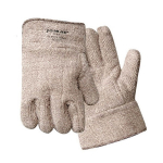 Safety Cuff Glove, XL, Brown and White