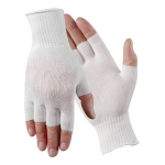 Reusable Knitted Half Finger Nylon Glove Liner