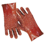 Perma-Ruff Textured Glove, Large, Dark Red