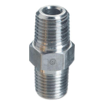 1.437" Male to Male Pipe Thread Hex Nipple