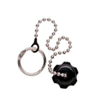 Black Dust Cap with Chain and Ring