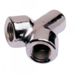 1/8" NPT Female to 1/4" Female Y-Connector