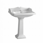 Pedestal with Large Rectangular Bowl 1 Hole