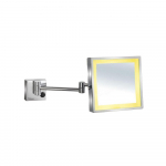 Square Wall Mount Led 5X Magnified Mirror