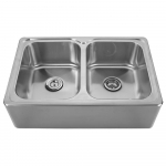 Brushed SS Double Bowl Drop-in Sink