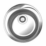 Noah's Collection Brushed Round Drop-in Sink 20"