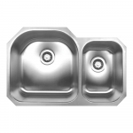 Brushed SS Double Bowl Undermount Sink