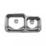 Brushed SS Double Bowl Undermount Sink