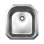 Brushed SS Single D-Shaped Bowl Undermount Sink
