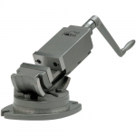 2-Axis Precision Angular Vise, 4" Jaw Width, Gray