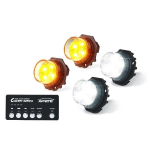 Covert 4 Series LED Strobe Lights, White/Amber