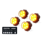 Covert 4 Series Hide-A-Way LED Strobe Lights, Amber