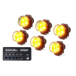 Covert 6 Series Hide-A-Way LED Strobe Lights, Amber