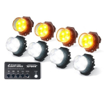 Covert 8 Series LED Strobe Lights, White/Amber
