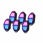 RGB-W Rock Multi-Color LED Lights 6 Pcs