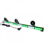 8 Series 35" LED Strobe Light Bar, White/Green