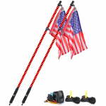 Twister Series LED Flag, Red, Pc2